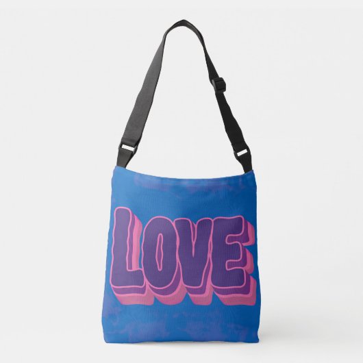 Bold Love Typography Crossbody Tas (Voorkant)