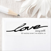 Bold Love Typography Valentijnsdag Etiket (Insitu)