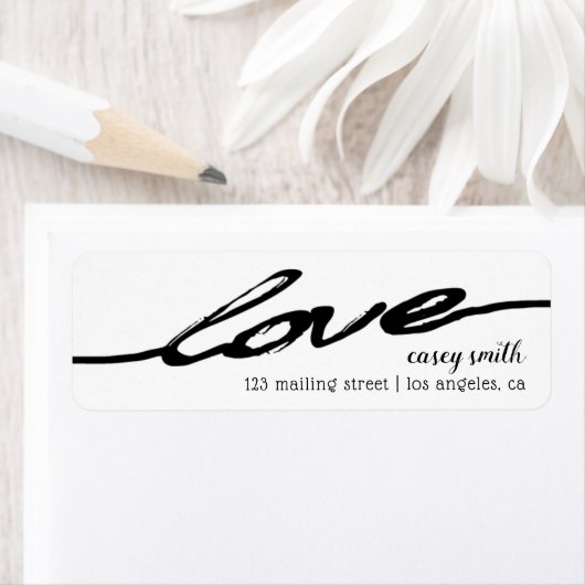 Bold Love Typography Valentijnsdag Etiket (Insitu)