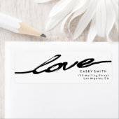 Bold Love Typography Valentijnsdag Etiket (Insitu)