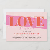 Bold Love Valentijnsdag Party Invitation Kaart (Voorkant)