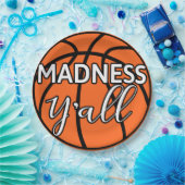 Bold Madness Y'all Basketbal Watch Party Papieren Bordje (Feest)