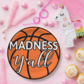 Bold Madness Y'all Basketbal Watch Party Papieren Bordje (Feest)
