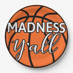 Bold Madness Y'all Basketbal Watch Party Papieren Bordje