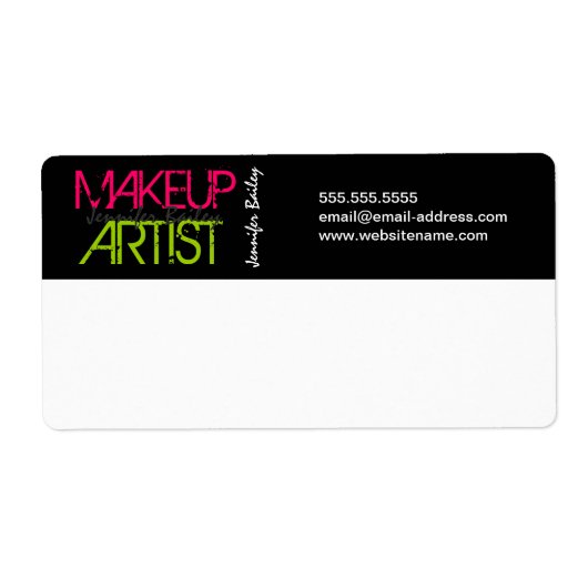 Bold Makeup Artist Etiket (Voorkant)