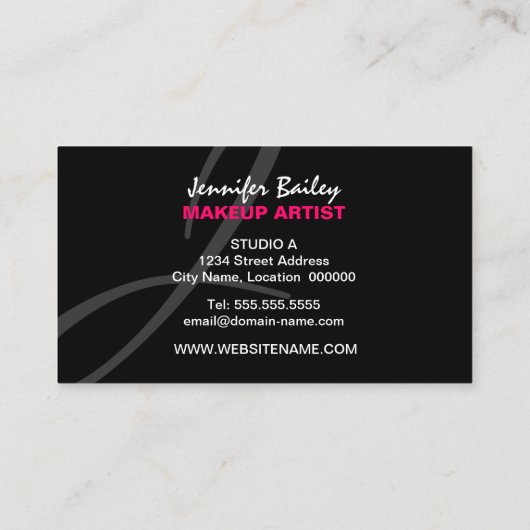 Bold Makeup Artist Visitekaartje (Achterkant)