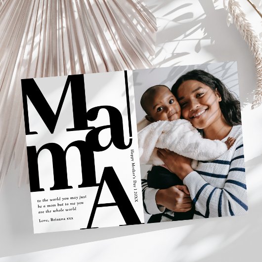 Bold Mama Photo Moederdag Kaart