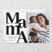 Bold Mama Photo Moederdag Kaart (Voorkant)