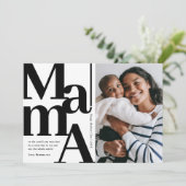 Bold Mama Photo Moederdag Kaart (Staand voorkant)