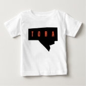 Bold Manitoba Typography Map Shirt (Voorkant)