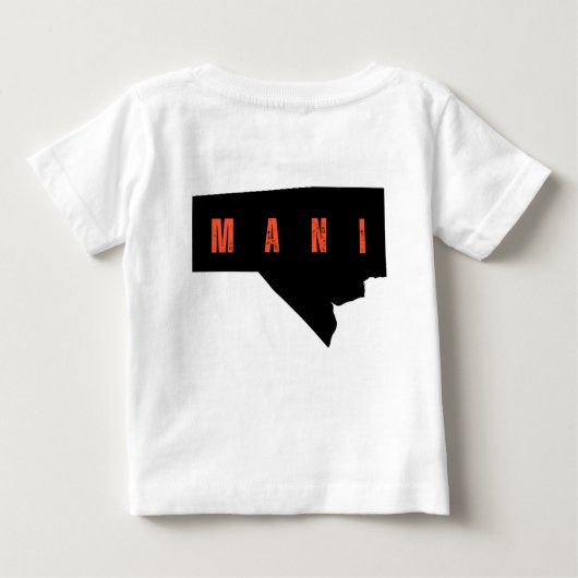 Bold Manitoba Typography Map Shirt (Achterkant)