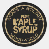Bold Maple Syrup Goud en Zwart Aangepast label (Voorkant)