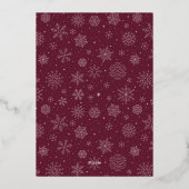 Bold Married & Bright Wedding Foto Pas getrouwd Folie Feestdagenkaart (Achterkant)