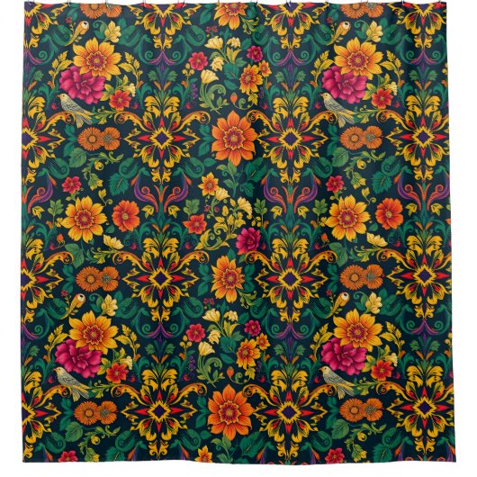 Bold Maximalist Chaos Douchegordijn (Voorkant)