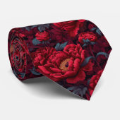 Bold Mens Accessories Peonies Floral Stropdas (Opgerold)