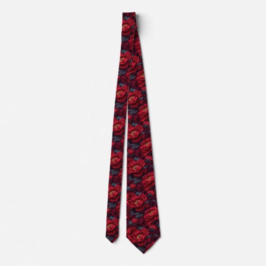 Bold Mens Accessories Peonies Floral Stropdas (Achterkant)