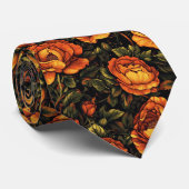 Bold Mens Fashion Rose Flower Stropdas (Opgerold)