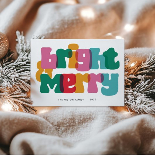 Bold Merry Bright Holiday Kaart