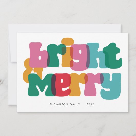 Bold Merry Bright Holiday Kaart (Voorkant)