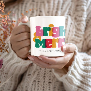 Bold Merry Bright Holiday Koffiemok