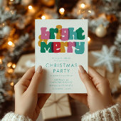 Bold Merry Bright Kerstfeest Uitnodiging