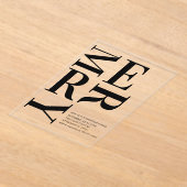 Bold MERRY Christmas Modern  Acryl Uitnodigingen (Laagn)