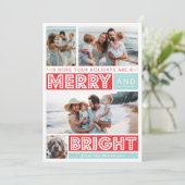 Bold Merry en Bright Holiday-fotokaarten Feestdagenkaart (Staand voorkant)