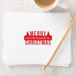 Bold Merry Kerstmis Cutout Trees Etiket