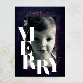 Bold MERRY Lijst Kerstfoto Feestdagenkaart