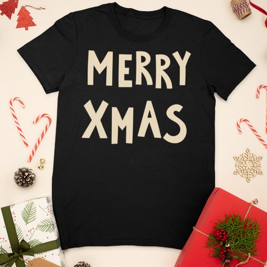 Bold Merry Xmas Typografie T-shirt