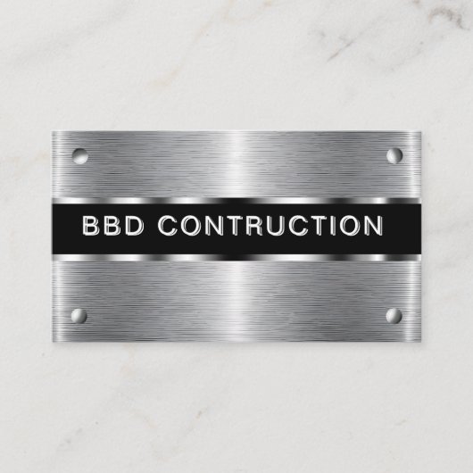 Bold Metallic Look Bouw Visitekaartje: Bus Visitekaartje (Voorkant)