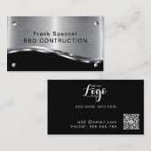 Bold Metallic Look Bouw Visitekaartje: Bus Visitekaartje (Voorkant / Achterkant)