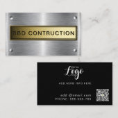 Bold Metallic Look Bouw Visitekaartje: Bus Visitekaartje (Voorkant / Achterkant)