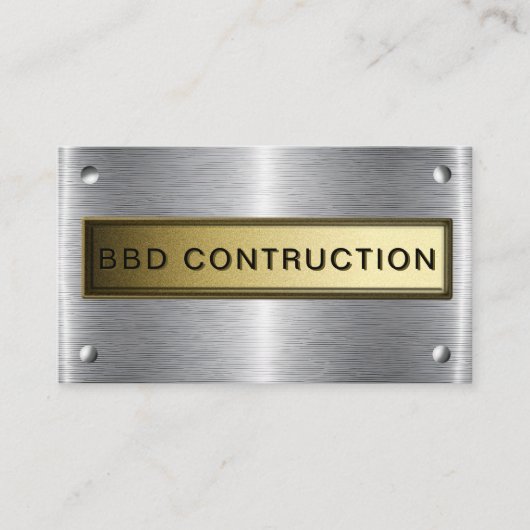 Bold Metallic Look Bouw Visitekaartje: Bus Visitekaartje (Voorkant)