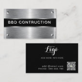 Bold Metallic Look Bouw Visitekaartje: Bus Visitekaartje (Voorkant / Achterkant)