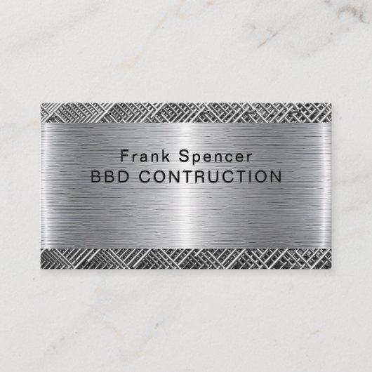 Bold Metallic Look Bouw Visitekaartje: Visitekaartje (Voorkant)