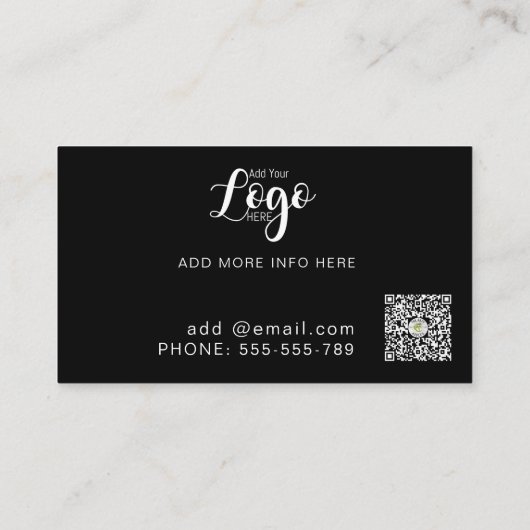 Bold Metallic Look SURCUITY Zwart & zilver Visitekaartje (Achterkant)