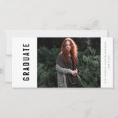 BOLD MINIMAL CLEAN PHOTO GRADUATION ANNOUNCECEL BEDANKKAART (Voorkant)