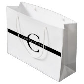 Bold Minimal Company Typography Monogram Groot Cadeauzakje (Achterkant Gekanteld)