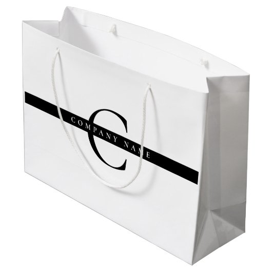 Bold Minimal Company Typography Monogram Groot Cadeauzakje (Achterkant Gekanteld)