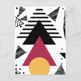 Bold minimal geometric shapes briefkaart