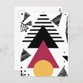 Bold minimal geometric shapes  briefkaart (Voorkant / Achterkant)