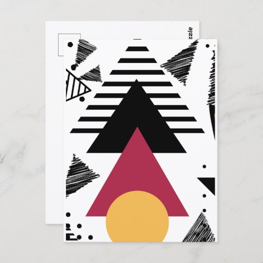Bold minimal geometric shapes  briefkaart (Voorkant / Achterkant)