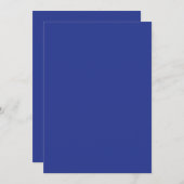 Bold Minimal Wedding Invite in Deep Blue Kaart (Voorkant / Achterkant)