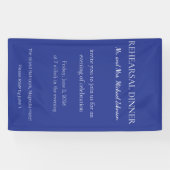 Bold Minimal Wedding Invite in Deep Blue Spandoek (Horizontaal)