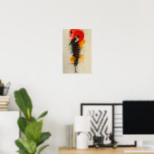 Bold Minimalist Abstract Art Poster | hedendaags (Thuiskantoor)