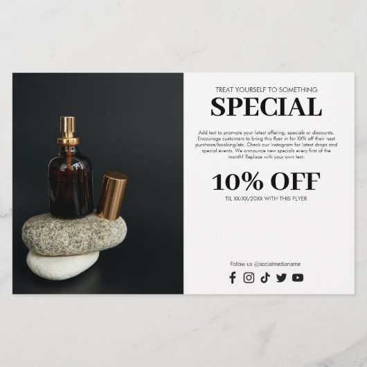 Bold Minimalist Boutique, Salon Photo Trio Zwart Flyer (Achterkant)