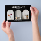 Bold Minimalist Boutique, Salon Photo Trio Zwart Flyer (Hand)