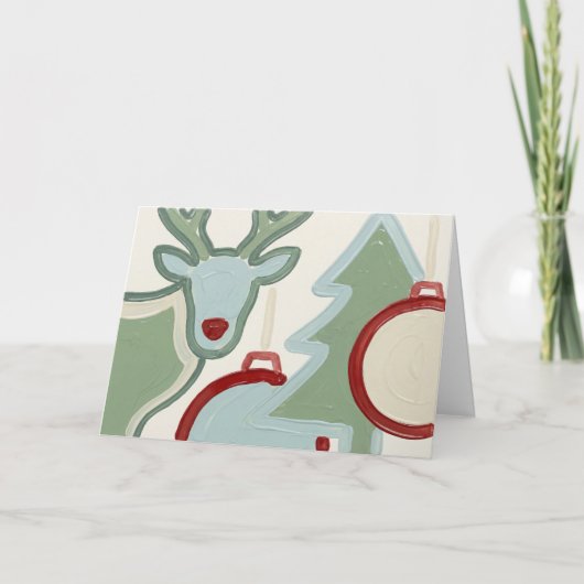 Bold Minimalist Christmas Card Kaart (Voorkant)