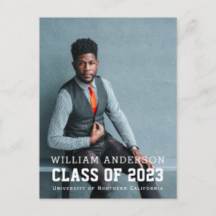 Bold Minimalist Foto Afstuderen kondiging Aankondigingskaart